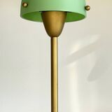 Lampe champignon SCE acier et verre opalin vintage