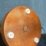 Old solid turned wooden lamp base