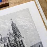 Cathedral of Chihuahua, Mexico. Printed illustration from 1861.
