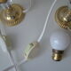 Paire de lampes vintage dorées