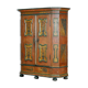 Hand Painted Folk Art Armoire/Bridal Cabinet, Southern Germany, Dated 1807