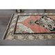 Orange Handmade Wool Turkish Vintage Oushak Runner Rug 94x324