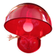 Dalu designer lamp in red transparent plastic. ¨By Vico Artemide.