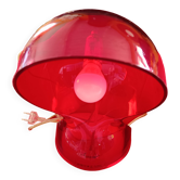 Dalu designer lamp in red transparent plastic. ¨By Vico Artemide.