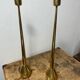 Pair of designer bronze candlesticks