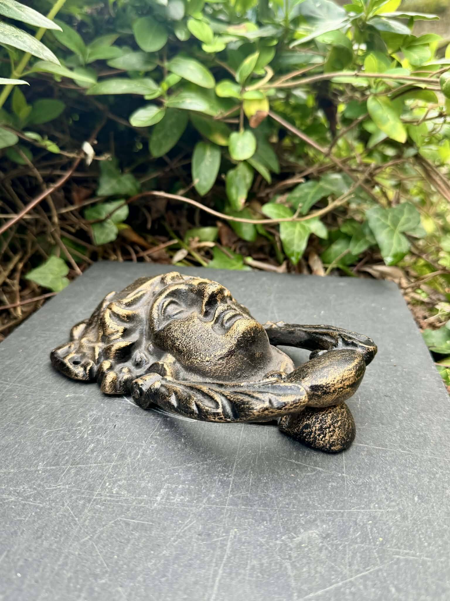 Large metal door knocker Greek goddess