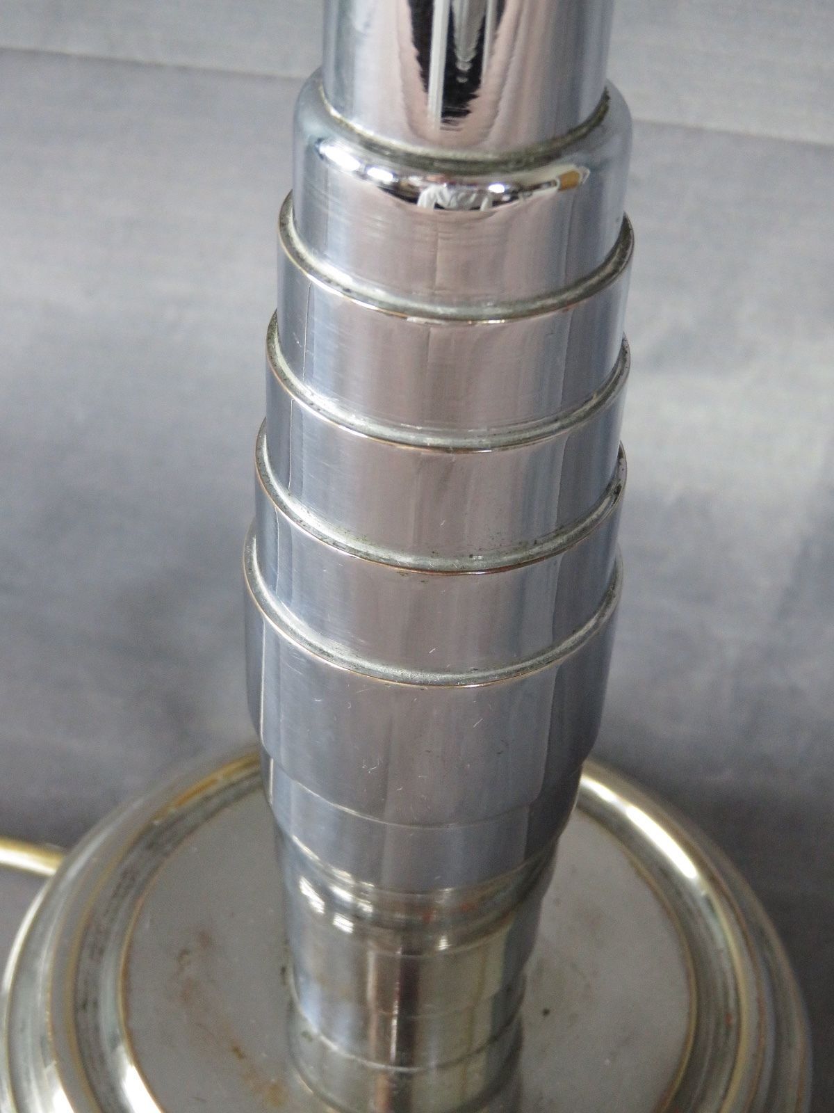 Lamp chrome with Lampshade to hair metal