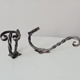 2 vintage coat rack hooks 50s-60s