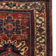 Antique Persian Carpet Handwoven Tribal Deep Red Wool Area Rug- 140x190cm
