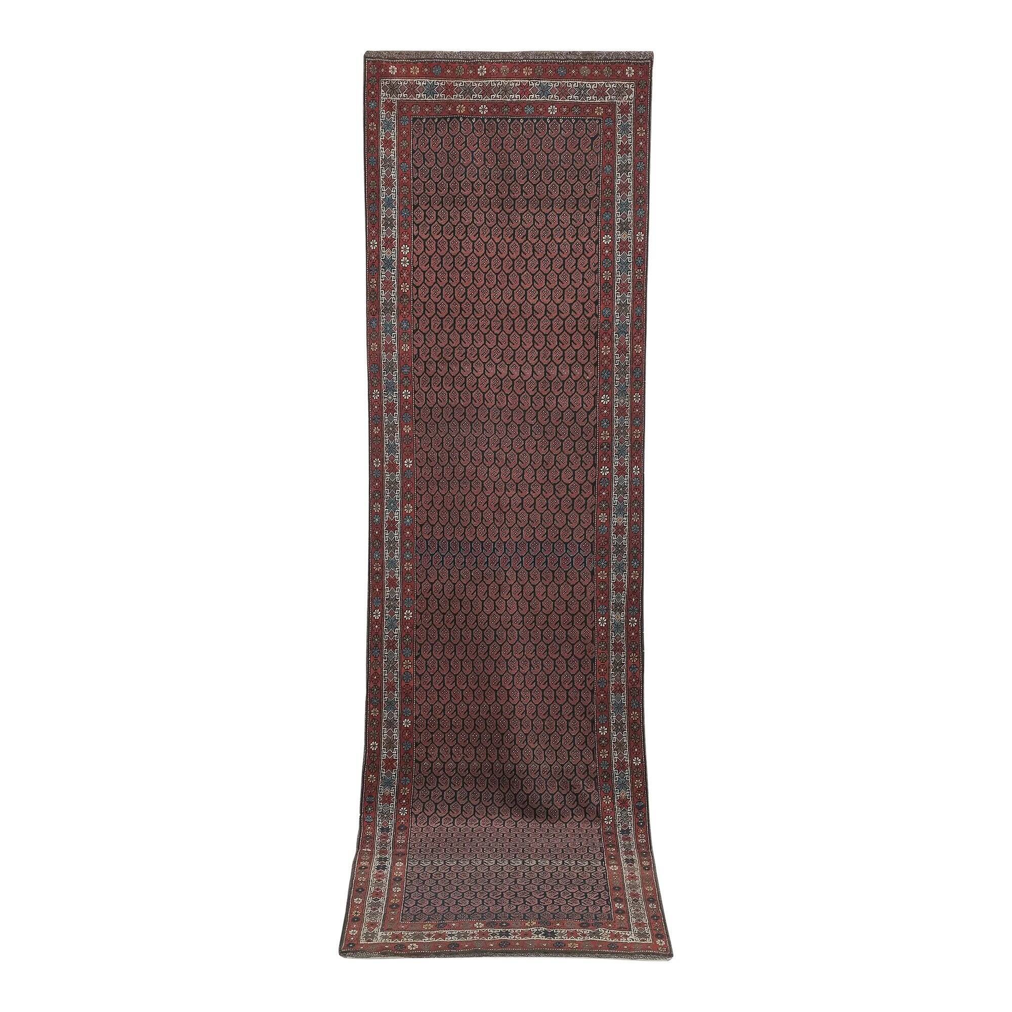 Vintage Turkish hallway rug 117x410 cm