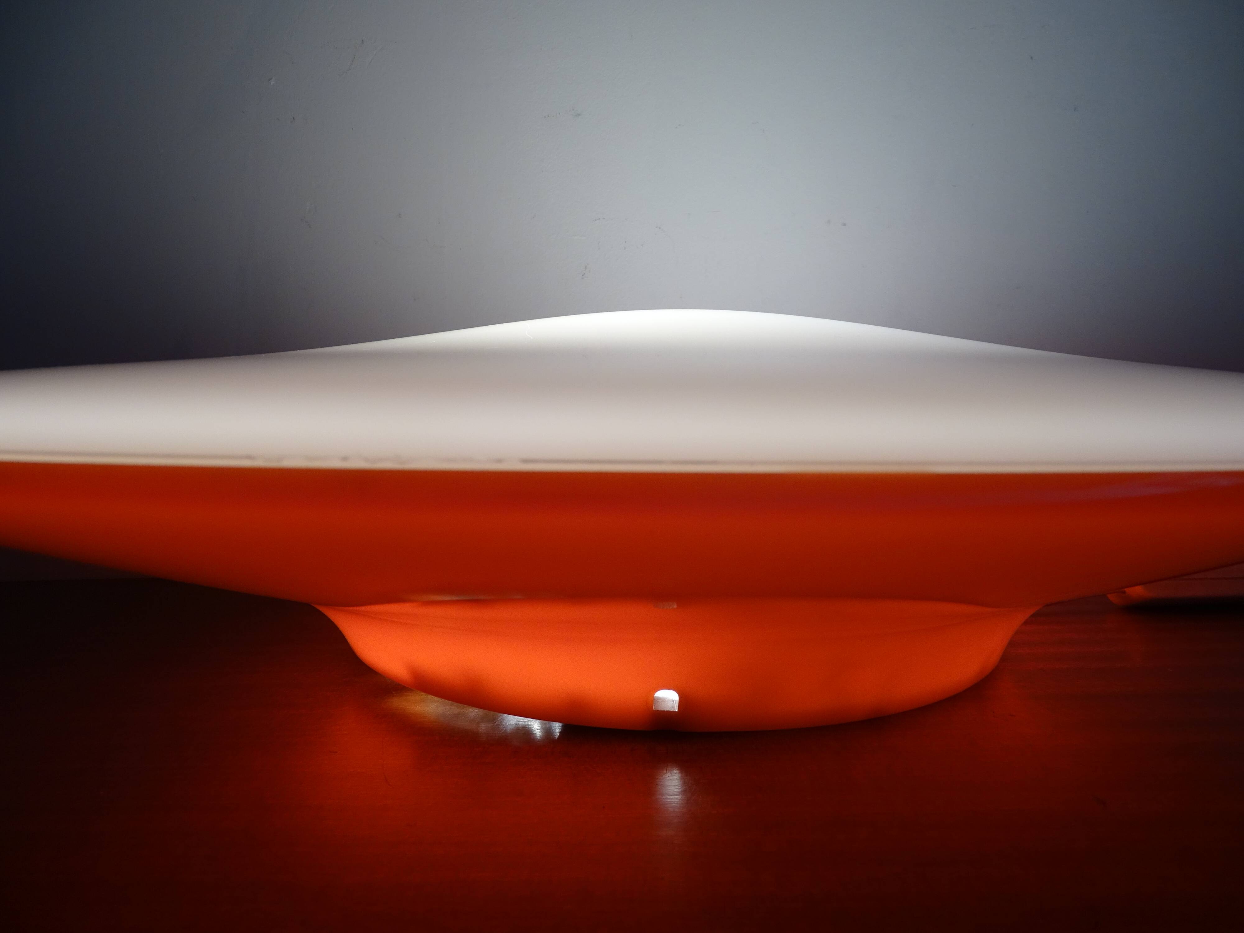 ARTEMIDE 1980 oval design wall light by Patrick Jouin orange/white 1