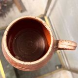 Glazed ceramic vase with handle