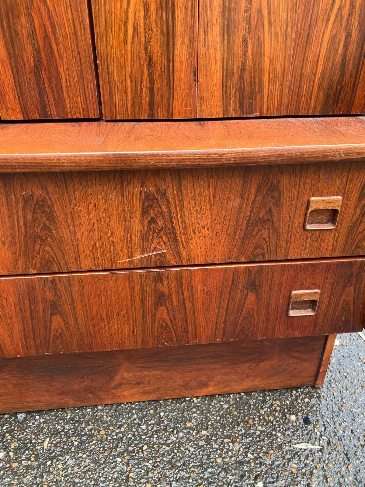 Scandinavian teak wardrobe, circa 1950, 91x65x183cm