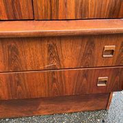 Scandinavian teak wardrobe, circa 1950, 91x65x183cm