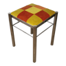 Tabouret années 70 damier