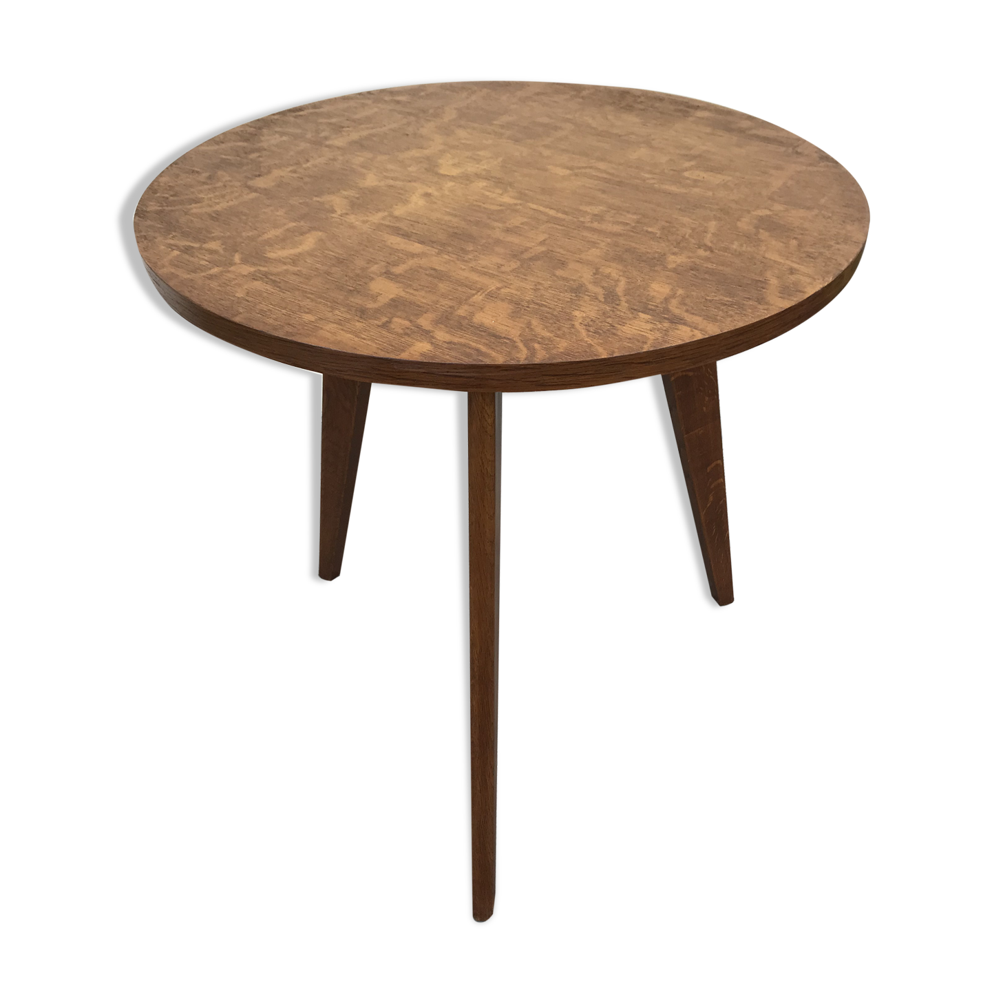 Vintage table 1950 feet compass oak