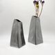 Pair of "Space Age" vases in aluminium cast – 1980s