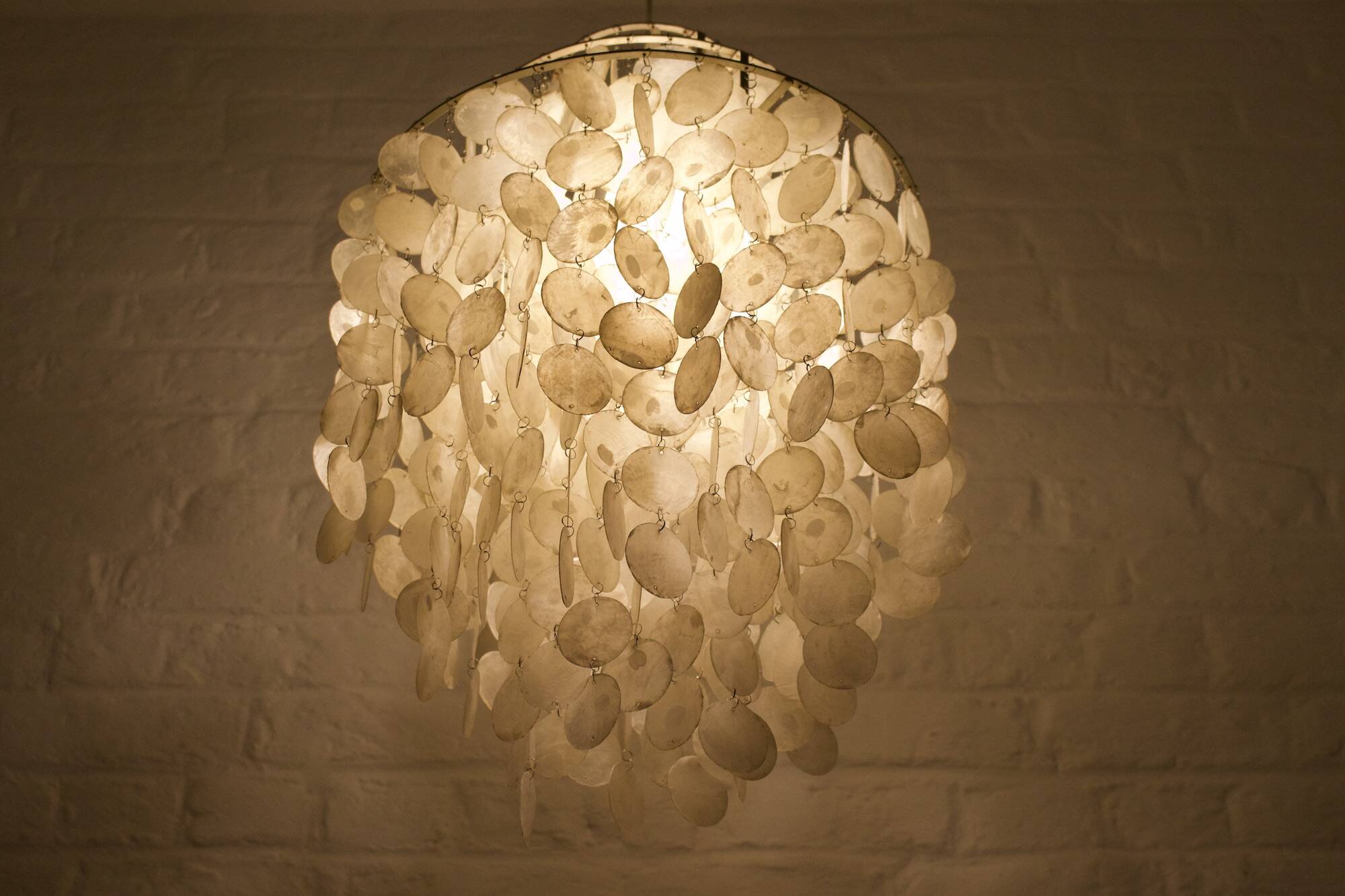 Verner Panton Fun mother-of-pearl chandelier 1 DM.