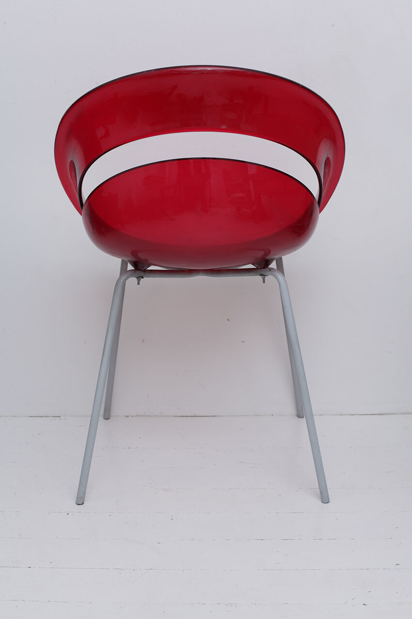 Fauteuil vintage pléxi rouge Arik Levy 1979