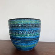 Vase à fleurs Bitossi – Bleu Rimini, Aldo Londi