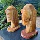 Pair of onyx horse bookends from the 1960s, vintage Italy.