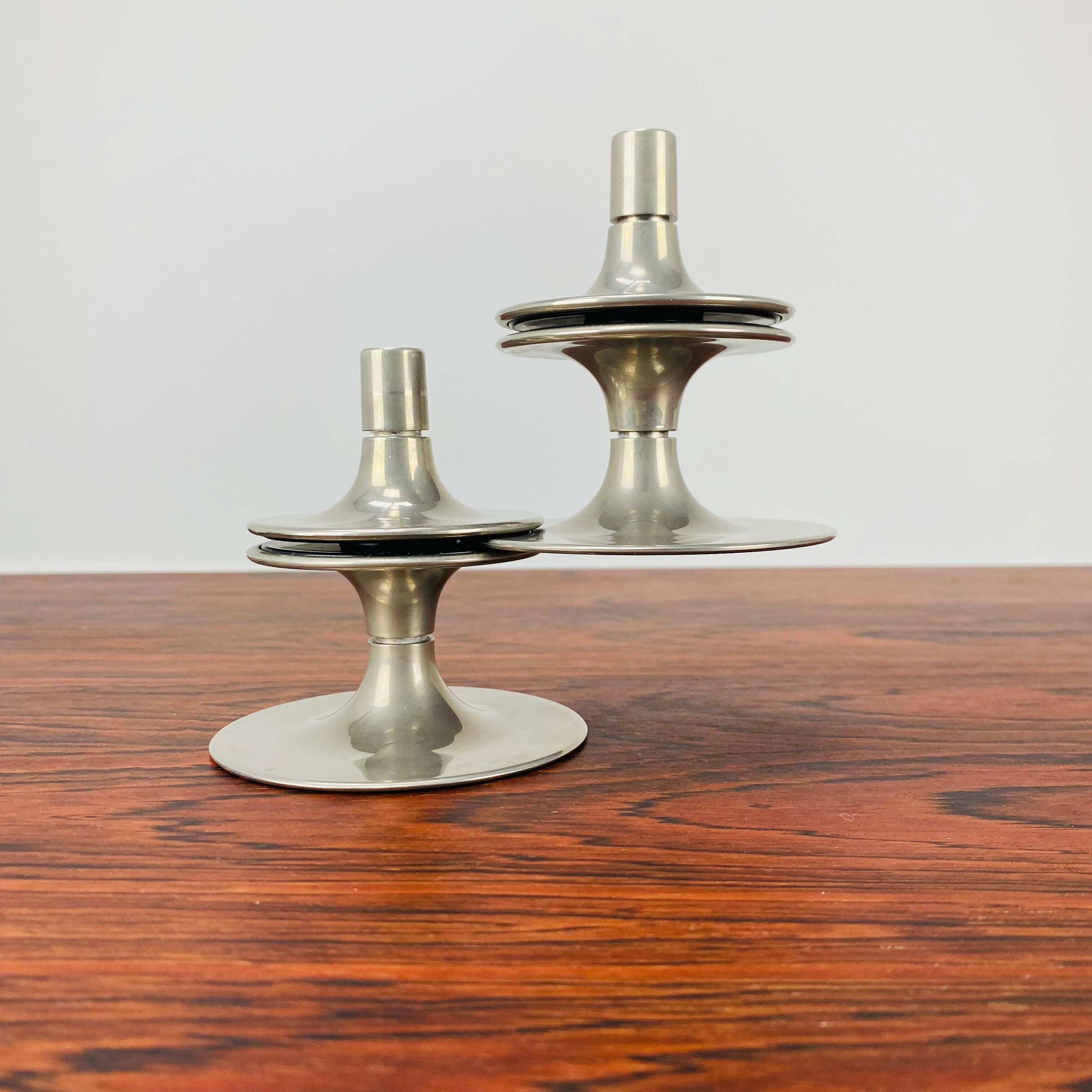 Paire de bougeoirs Fritz Nagel vintage