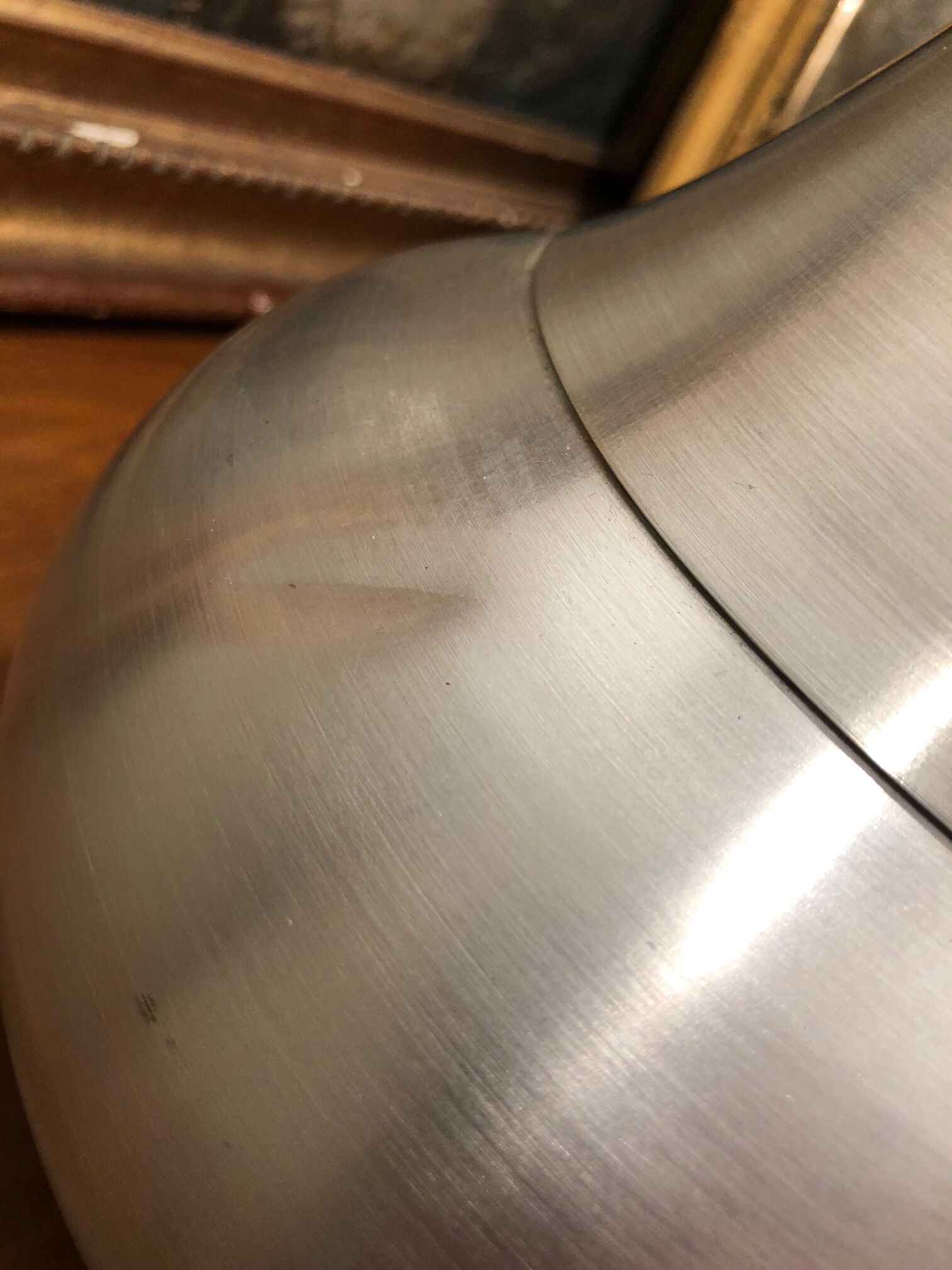 Brushed aluminum lamp 1970
