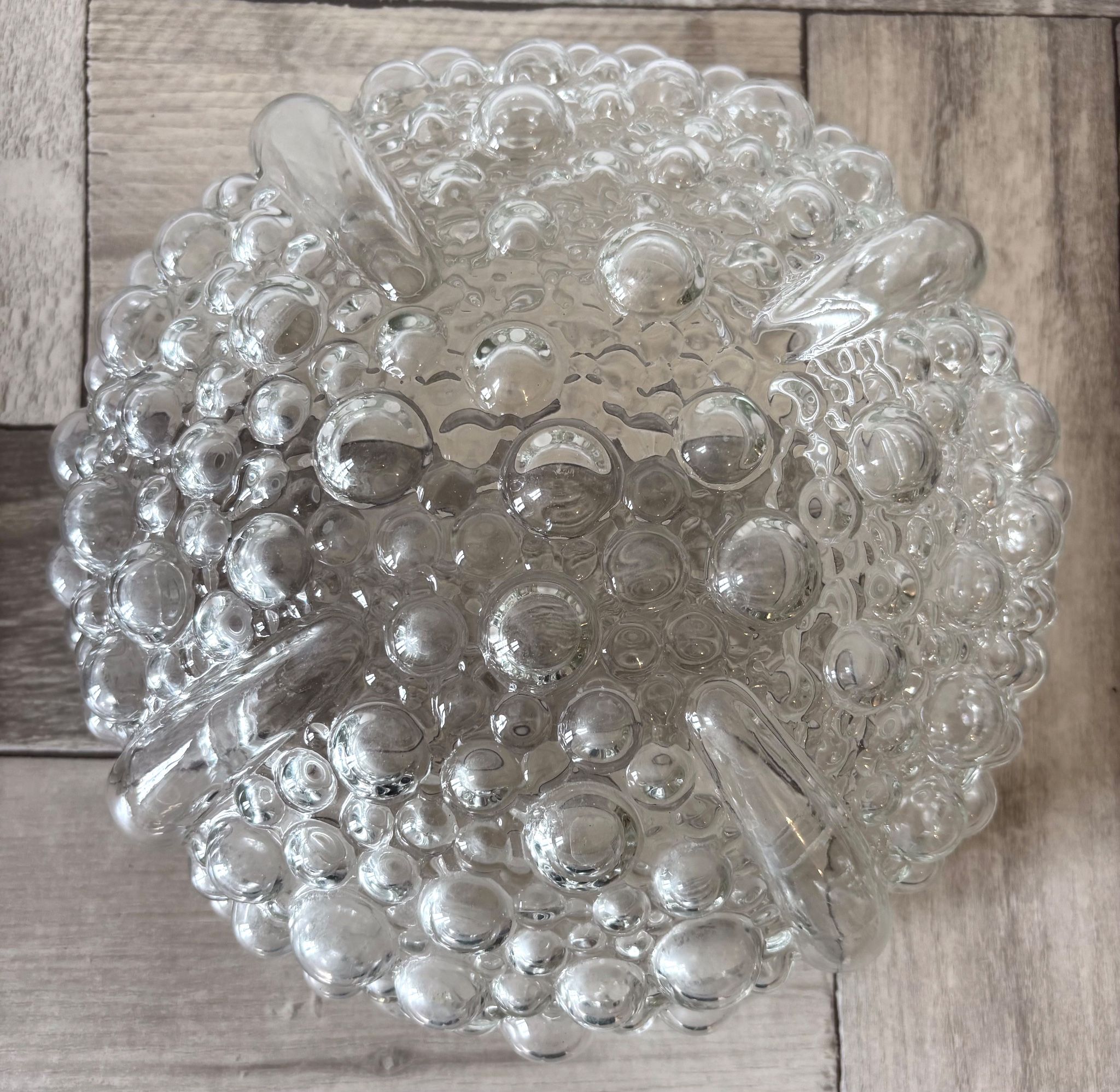 Vintage ceiling light - Helena Tynell - 60s/70s - bubbled glass - Space Age