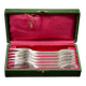 Alfenide – Christofle six silver-plated shellfish forks