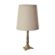 Bedside lamp in gold metal and linen lampshade