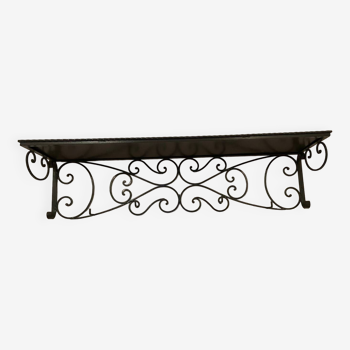 Wrought iron wall shelf