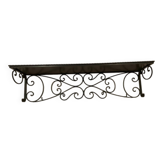 Wrought iron wall shelf