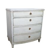Orignal Painted Chest Of Drawers Louis Seize Style Made In Greenish Patinated Color From 1790s
