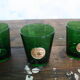 Set de 6 verres vert Byrrh vintage