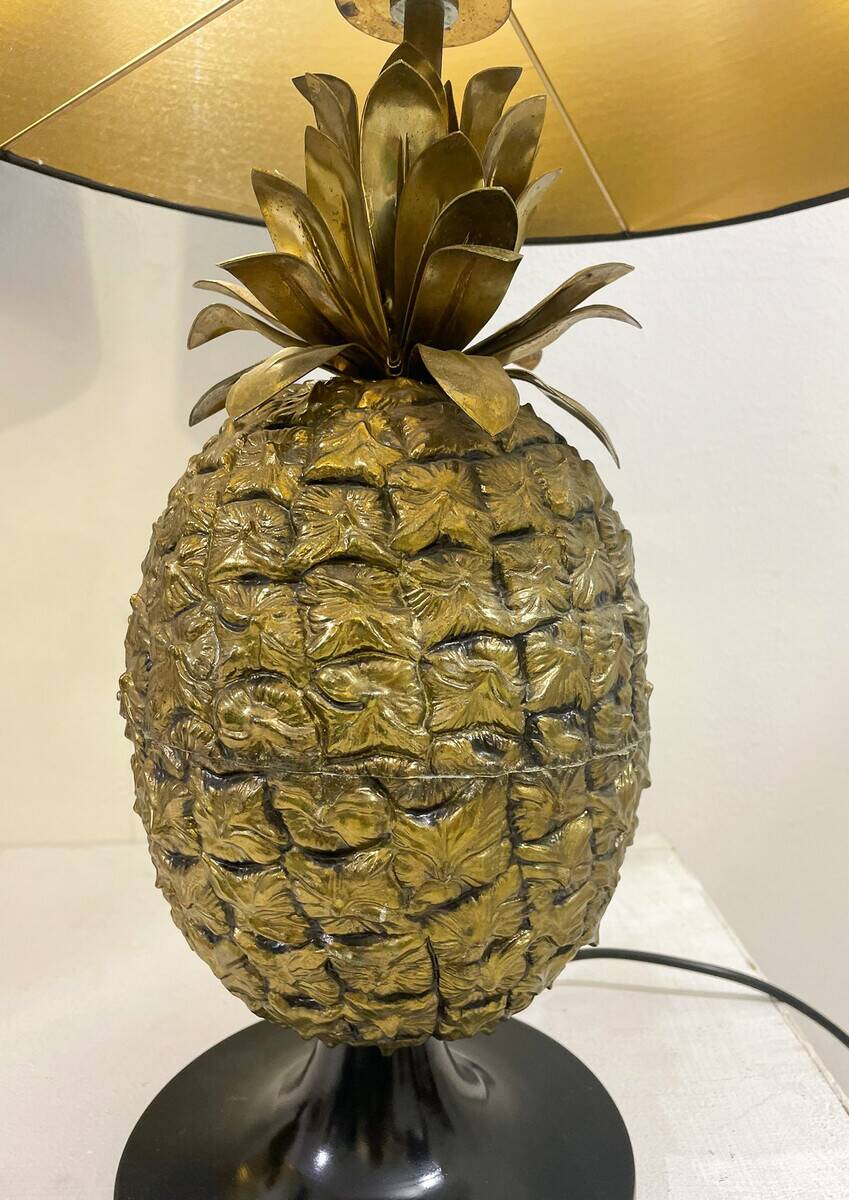Pair Of Brass Pineapple Table Lamps