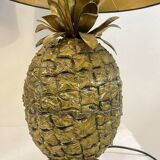 Paire de lampes de table ananas en laiton