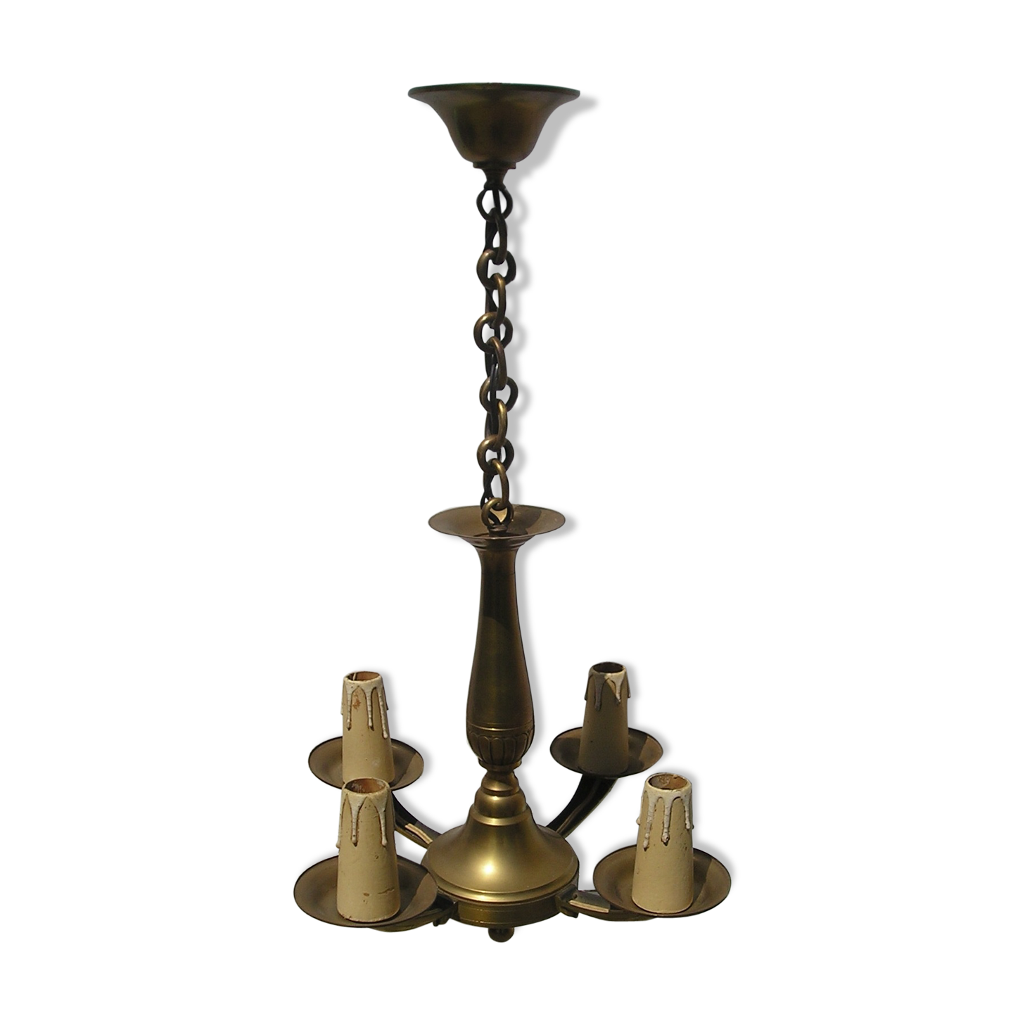 Brass chandelier with 4 lights