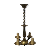 Brass chandelier with 4 lights