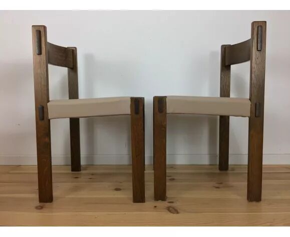 4 chaises brutalistes 1960