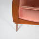 Fauteuil en velours rose designer M. Zielinski, années 1960, Pologne