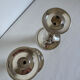 2 Elegant Vintage Mid Century Modern Silver Plated Candlestick Holders