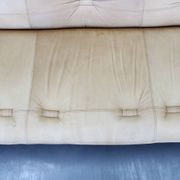 1960s Oak Scandinavian 3-Seater Sofa in Fine Leather Upholstery