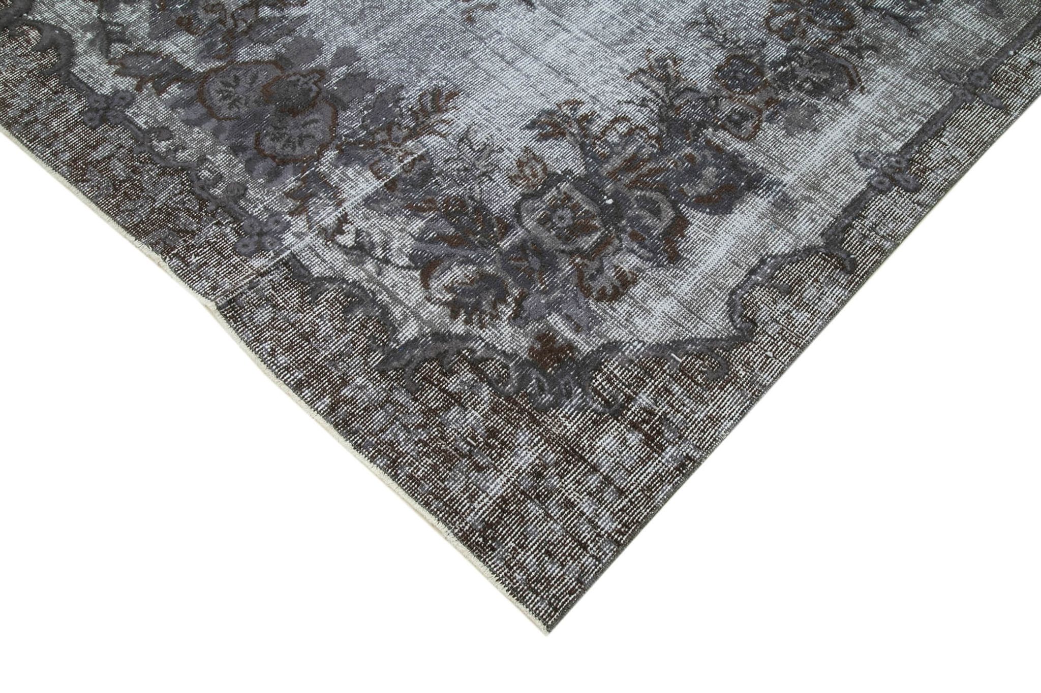 Handmade unique anatolian 1980s 164 cm x 286 cm grey carpet