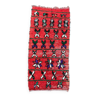 Tapis Marocain Boujad rouge - 10 x 237 cm