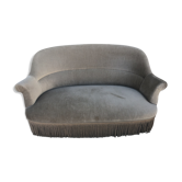 Vintage toad sofa in light taupe velvet