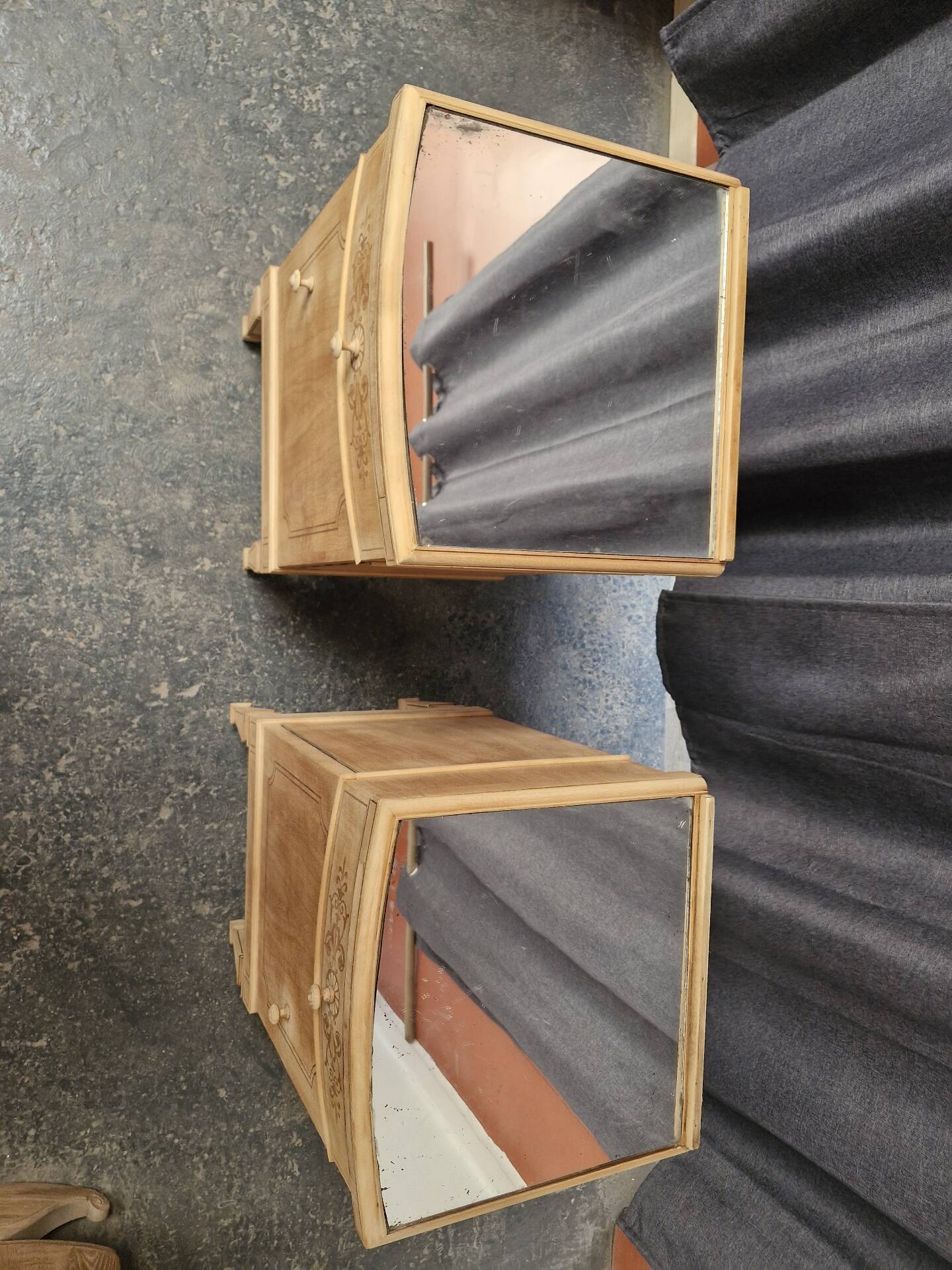 Wooden bedside tables