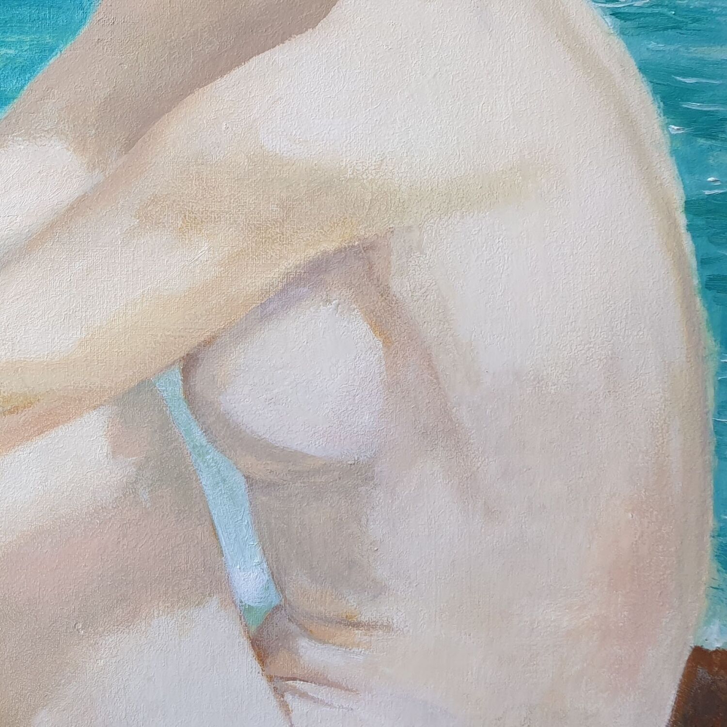 Oil painting on canvas/nude/seascape