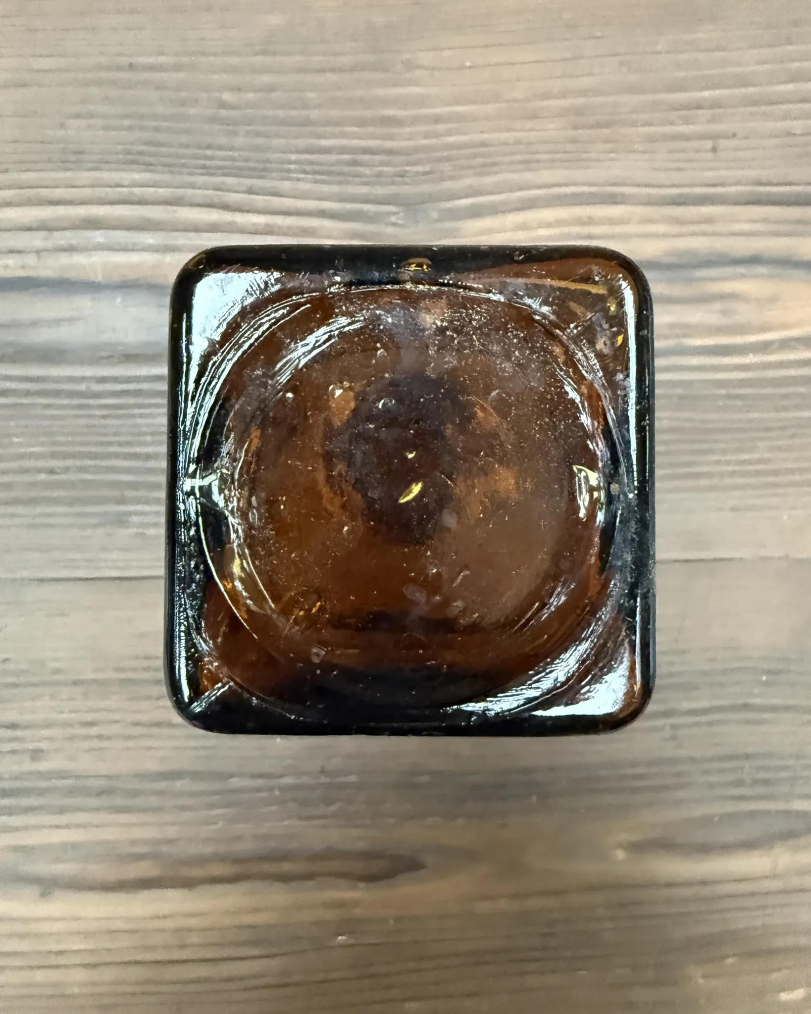 Amber glass bottle
