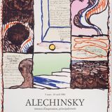 Alechinsky pierre (1927) "travaux d'impression", 1980. original poster in lithography