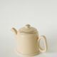 Ceramic teapot, Butter yellow and Gold, 1950